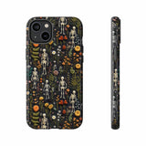 Mini Skeletons in Mystique Garden 3D Phone Case for iPhone, Samsung, Pixel iPhone 14 Plus / Glossy