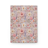 Mauve Meadow Wildflower Journal - Hardcover Blank Lined Notebook