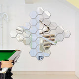 DIY Mirror Self-Adhesive Removable Wall Sticker Decals (12 Pieces)