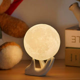 Ceramic Hand Decor Stand For Moon Lamp White