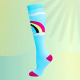 Comfort-Pro™ Creative Medical Compression Socks For Men & Women  (Enhanced Gradual Compression) Blue Sky | 1-Pack / Medium