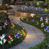 Lily Solar Garden Lights Purple