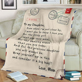 LoveLetters™ To My Daughter / Son From Mom - Custom Personalized Fleece Blanket