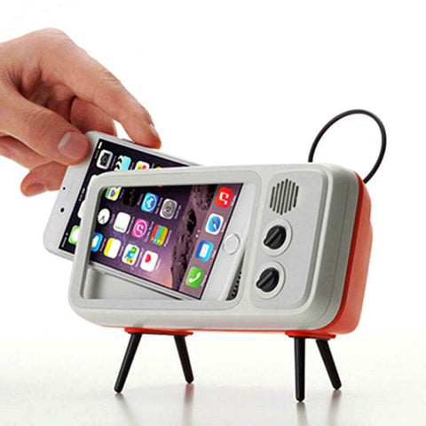 2-in-1 Retro TV Bluetooth Speaker & Phone Holder