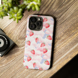 Dreamy Strawberry Cloud Phone Case - Pretty Pink Sky Protective Phone Cover for iPhone, Samsung, Pixel