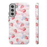 Dreamy Strawberry Cloud Phone Case - Pretty Pink Sky Protective Phone Cover for iPhone, Samsung, Pixel