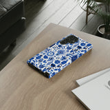 Blue State of Life Phone Case - Trendy Navy Blue Collage Protective Phone Cover for iPhone, Samsung, Pixel