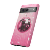 Disco Ball Phone Case - Pink Trendy Retro Mirror Ball Protective Phone Cover for iPhone, Samsung, Pixel