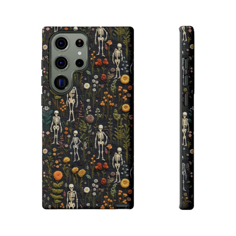 Mini Skeletons in Mystique Garden 3D Phone Case for iPhone, Samsung, Pixel