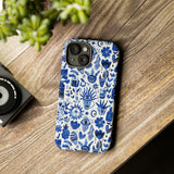 Blue State of Life Phone Case - Trendy Navy Blue Collage Protective Phone Cover for iPhone, Samsung, Pixel