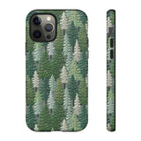 Christmas Forest 3D Aesthetic Phone Case for iPhone, Samsung, Pixel iPhone 12 Pro / Glossy