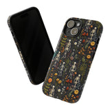 Mini Skeletons in Mystique Garden 3D Phone Case for iPhone, Samsung, Pixel