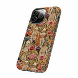 Skeletons in Bloom Garden 3D Aesthetic Phone Case for iPhone, Samsung, Pixel