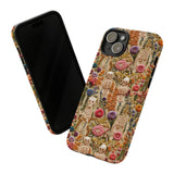 Skeletons in Bloom Garden 3D Aesthetic Phone Case for iPhone, Samsung, Pixel