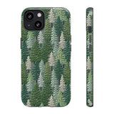 Christmas Forest 3D Aesthetic Phone Case for iPhone, Samsung, Pixel iPhone 13 / Glossy