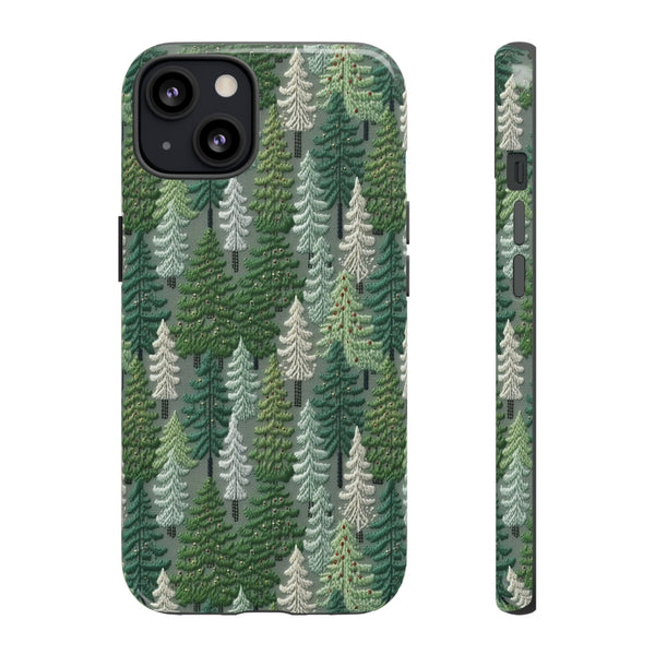 Christmas Forest 3D Aesthetic Phone Case for iPhone, Samsung, Pixel