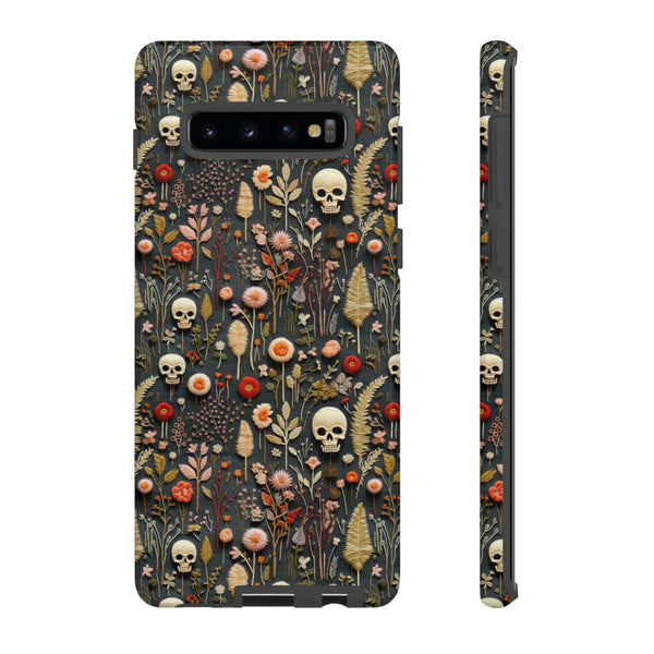 Magical Skull Garden Aesthetic 3D Phone Case for iPhone, Samsung, Pixel
