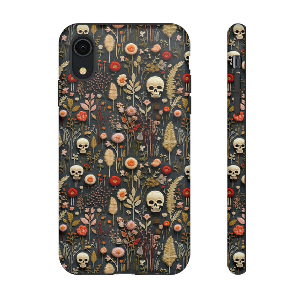 Magical Skull Garden Aesthetic 3D Phone Case for iPhone, Samsung, Pixel