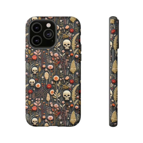 Magical Skull Garden Aesthetic 3D Phone Case for iPhone, Samsung, Pixel
