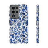 Blue State of Life Phone Case - Trendy Navy Blue Collage Protective Phone Cover for iPhone, Samsung, Pixel