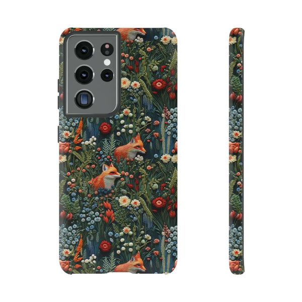 Botanical Fox Aesthetic Phone Case for iPhone, Samsung, Pixel