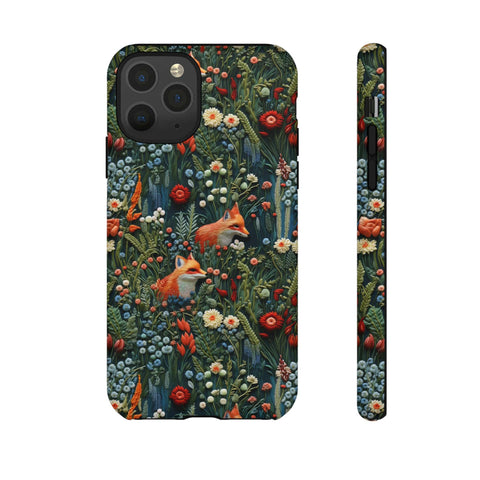 Botanical Fox Aesthetic Phone Case for iPhone, Samsung, Pixel