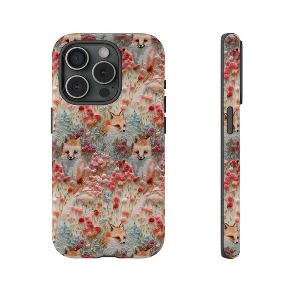 Cottagecore Fox 3D Aesthetic Phone Case for iPhone, Samsung, Pixel