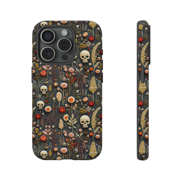 Magical Skull Garden Aesthetic 3D Phone Case for iPhone, Samsung, Pixel