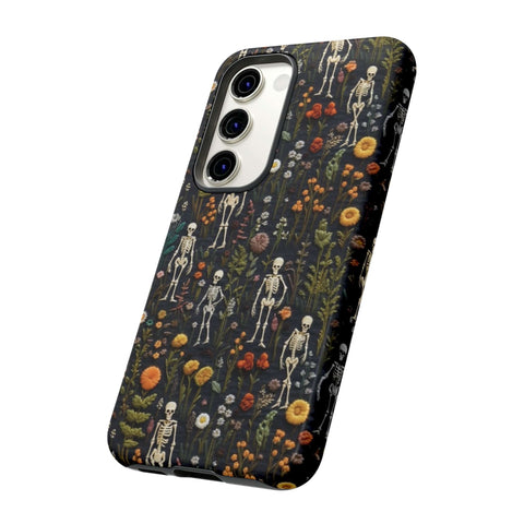 Mini Skeletons in Mystique Garden 3D Phone Case for iPhone, Samsung, Pixel