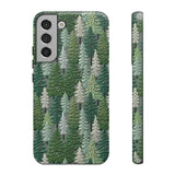 Christmas Forest 3D Aesthetic Phone Case for iPhone, Samsung, Pixel Samsung Galaxy S22 Plus / Glossy