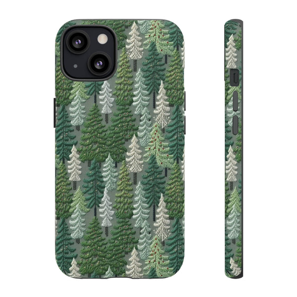Christmas Forest 3D Aesthetic Phone Case for iPhone, Samsung, Pixel