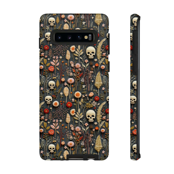 Magical Skull Garden Aesthetic 3D Phone Case for iPhone, Samsung, Pixel