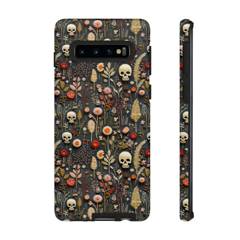 Magical Skull Garden Aesthetic 3D Phone Case for iPhone, Samsung, Pixel