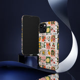 Fruit Stamps Collage Phone Case - Trendy Stickers Aesthetic Protective Phone Cover for iPhone, Samsung, Pixel