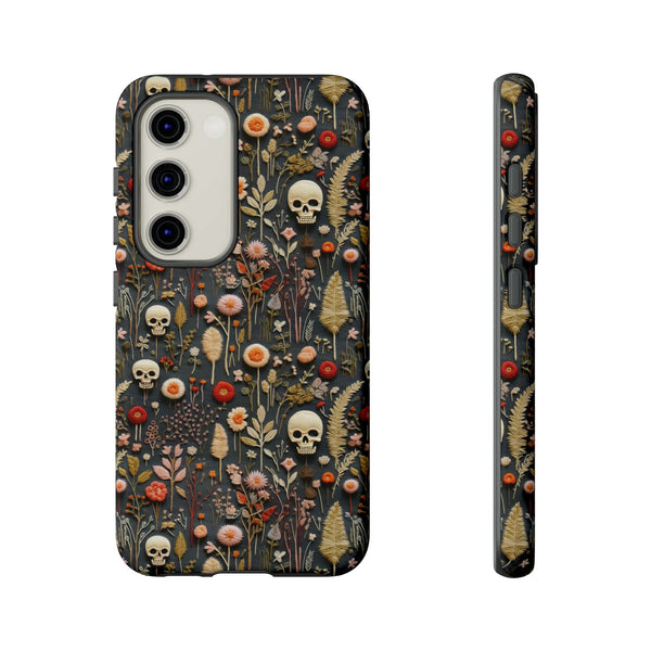 Magical Skull Garden Aesthetic 3D Phone Case for iPhone, Samsung, Pixel