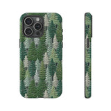 Christmas Forest 3D Aesthetic Phone Case for iPhone, Samsung, Pixel iPhone 15 Pro Max / Glossy