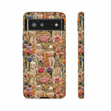 Skeletons in Bloom Garden 3D Aesthetic Phone Case for iPhone, Samsung, Pixel Google Pixel 6 / Matte