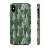 Christmas Forest 3D Aesthetic Phone Case for iPhone, Samsung, Pixel iPhone XS MAX / Glossy