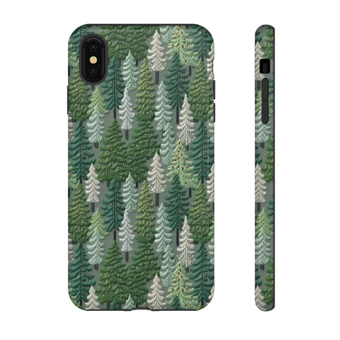Christmas Forest 3D Aesthetic Phone Case for iPhone, Samsung, Pixel