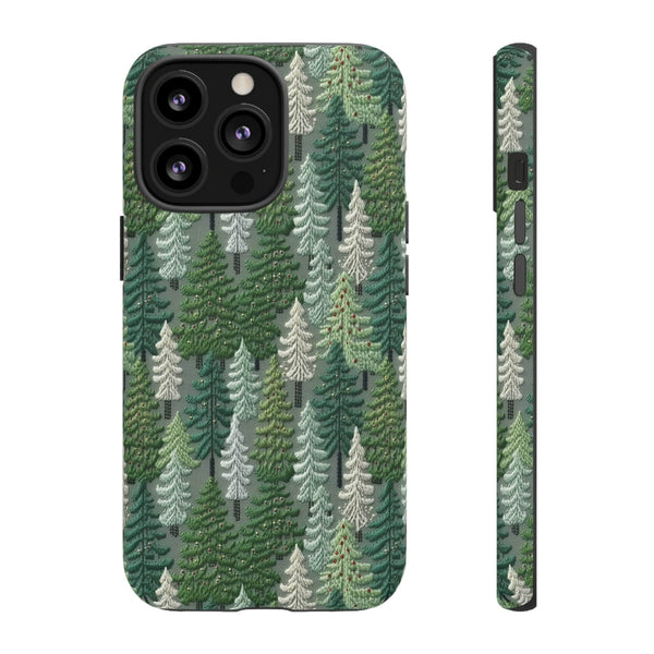 Christmas Forest 3D Aesthetic Phone Case for iPhone, Samsung, Pixel