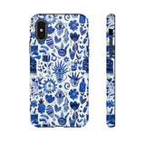 Blue State of Life Phone Case - Trendy Navy Blue Collage Protective Phone Cover for iPhone, Samsung, Pixel