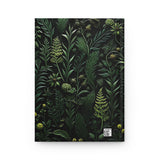 Dark Green Botanical Embroidery Print Aesthetic Notebook Journal