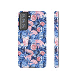 Beachy Blue Collage Phone Case - Trendy Navy Blue and Pink Aesthetic Protective Phone Cover for iPhone, Samsung, Pixel