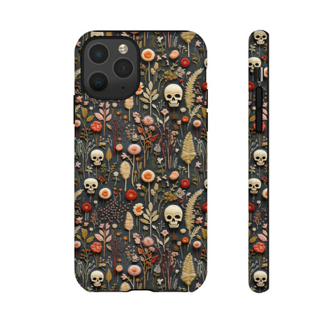 Magical Skull Garden Aesthetic 3D Phone Case for iPhone, Samsung, Pixel
