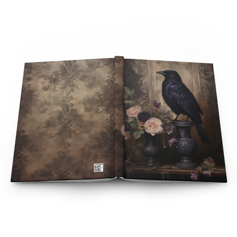 Raven Dark Academia Aesthetic Notebook - Hardcover Gothic Journal