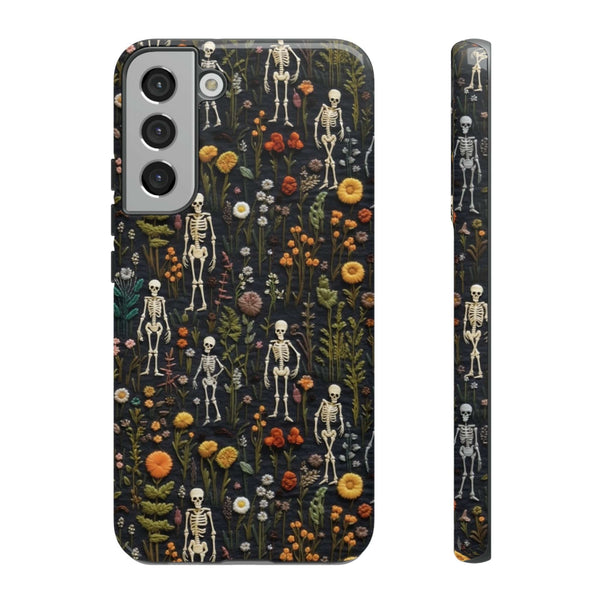 Mini Skeletons in Mystique Garden 3D Phone Case for iPhone, Samsung, Pixel