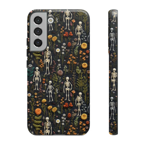 Mini Skeletons in Mystique Garden 3D Phone Case for iPhone, Samsung, Pixel