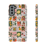 Fruit Stamps Collage Phone Case - Trendy Stickers Aesthetic Protective Phone Cover for iPhone, Samsung, Pixel