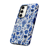 Blue State of Life Phone Case - Trendy Navy Blue Collage Protective Phone Cover for iPhone, Samsung, Pixel