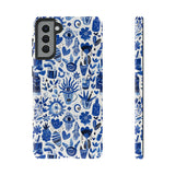 Blue State of Life Phone Case - Trendy Navy Blue Collage Protective Phone Cover for iPhone, Samsung, Pixel